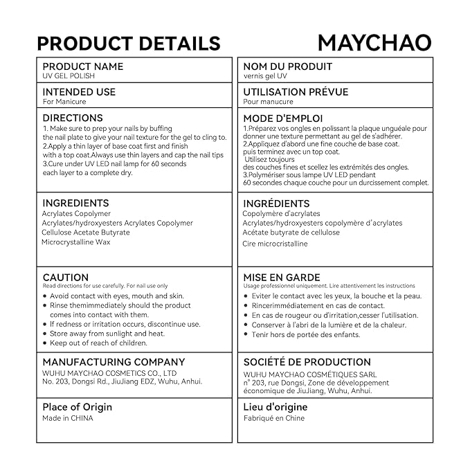 MAYCHAO Jelly Gel Nail Polish -15ML Glaze Jelly Gel Polish Soak Off UV LED Sheer Lucite Nail Polish for DIY Manicure Home Salon Nail Art, 0.5 OZ