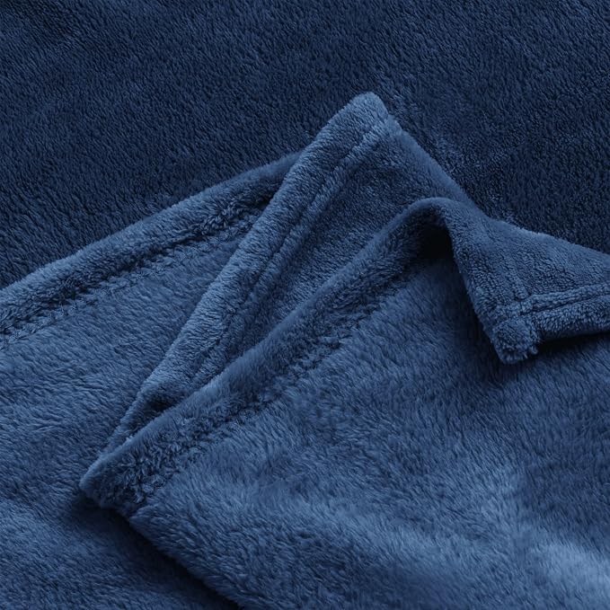 BEDELITE Fleece Blanket Soft Plush King Size Bed Blanket Navy 108"x90" | Ultra Soft Fleece, Plush Microfiber, Lightweight Warmth, All Season Comfort, Fade Resistant, Machine Washable