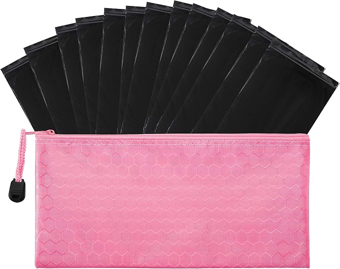 Feminine Personal Disposal Bags- 100 Black Opaque Bags for Sanitary Disposal, with Purse Pouch. Discreet Disposal for Tampons, Pads, and Liners (Pink)