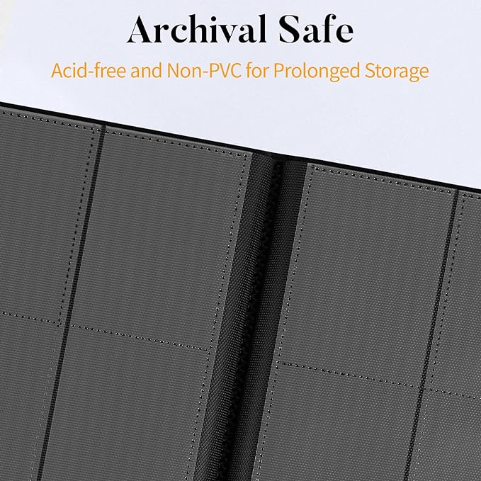 Premium 9 Pocket Trading Card Binder Holds 360 Cards, Side-Loading Card Album, Sturdy TCG, MTG, Yugioh & Sport Card Collection Folder - Yellow