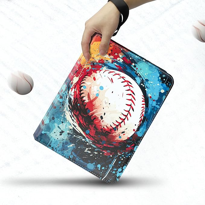 Baseball Card Sleeves Binder 900 Pockets for Trading Card, 9 Pocket Sports Card Binder Baseball Card Holder Compatible with Topps Baseball Card, Football Card, Baseball Card, Sport Card