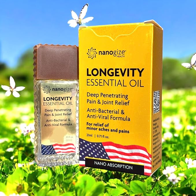 1 Pack - Twin Bottles Longevity Nanogize Essentail Oil - Hai Chai Dau LAN Nano Longevity - 21mL per Bottle with 2 Bottles per Order - Made in USA