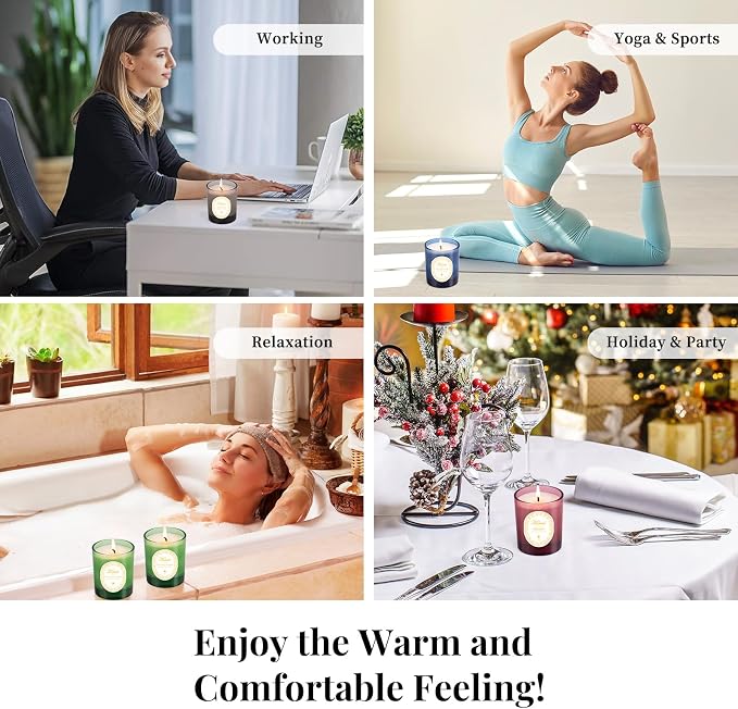 KONNI Scented Candles, Soy Candles, Aromatherapy Candle, Lime Basil & Mandarin Scented Candle for Men Women, Soy Wax Candle, 7.05oz, Ideal for Creating Relaxing Ambience & Holiday Gifting