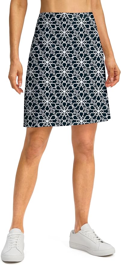 G Gradual 19" Skorts for Woman with Pockets High Waist Golf Skirt | Lightweight, Stretchy, Breathable, Tummy Control, Built-in Shorts, Athletic, Tennis, Pickleball, Casual Summer