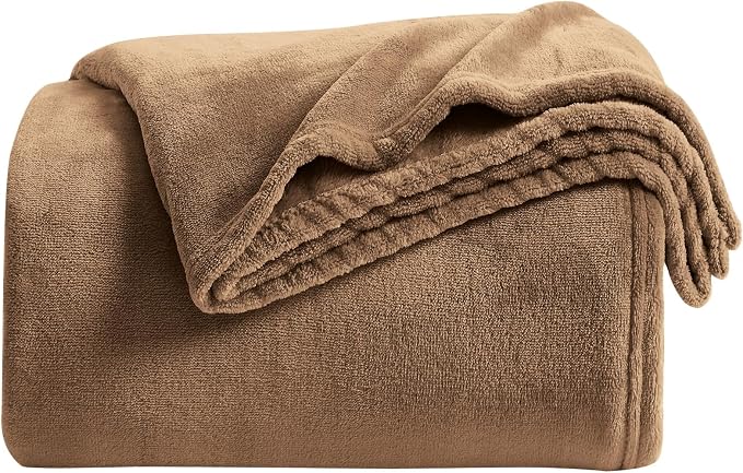 KMUSET Fleece Blanket Grey Queen Size Lightweight Cozy Plush Microfiber Solid Blanket Factory Shop