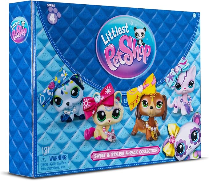 Littlest Pet Shop- Sweet & Stylish Bundle Set - Series 4 - Gen 7 Authentic LPS Bobble Head Toy Figure, Collectible Toy Animal, Ages 4+