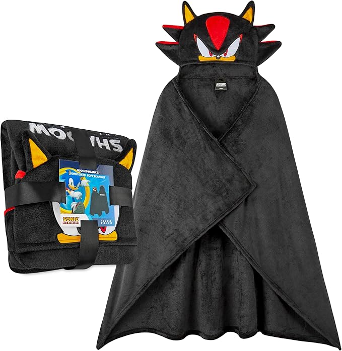Get Trend Blanket with Hood for Kids 51x35in, Fleece Throw Cozy Wearable Blanket with Hood and Ears Gifts for Kids