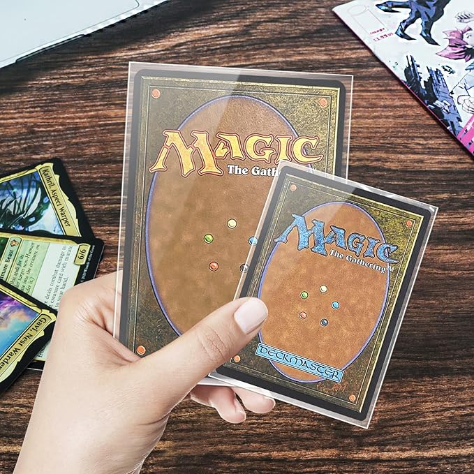 Oversize Card Sleeves 3.6 inch x 5.1 inch (91 mm x 130 mm), Fit for MTG Plane Chase Cards, Dr. Who Commander Deck, Large Card Sleeves