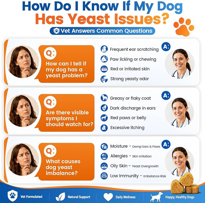 Yeast Infection Treatment for Dogs, Support Healthy Itch Relief, Ear Paw Discomfort Care Itch Relief for Dog