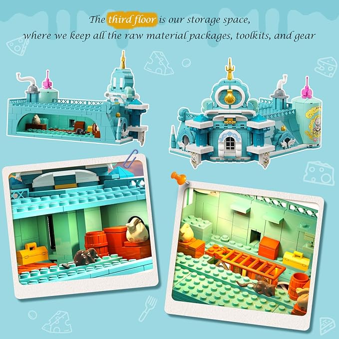 INSOON Castle Dairy Bakery Store Building Set with Light, 1689 PCS City Dairy House Building Block Toy with Milk Cake Bread, Home Decor Construction Model Kit for Adults Teens Kids Boys Girls Ages 12+