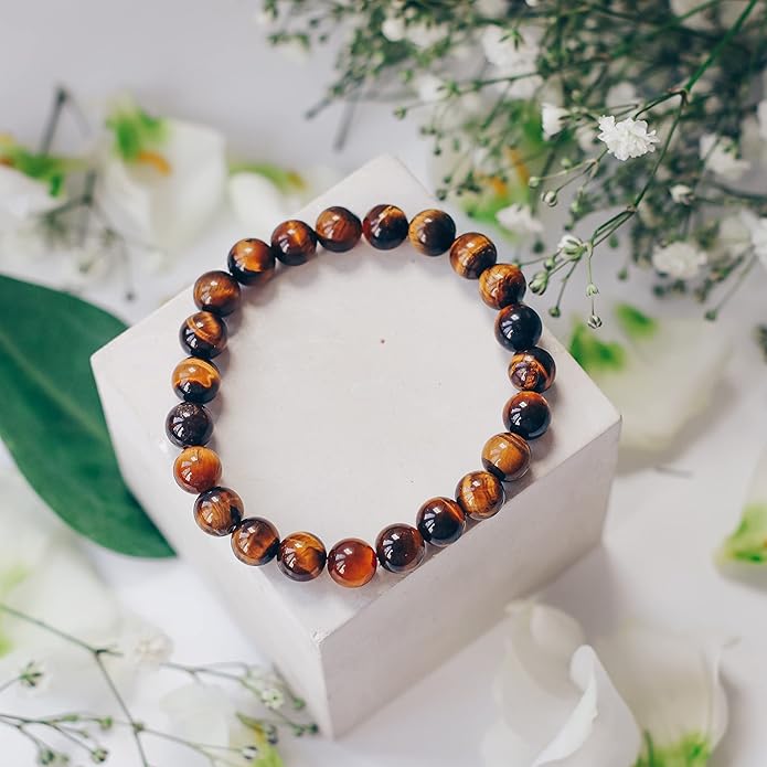 Crystal Vibe 8mm Beaded Bracelets For Women Men - Healing Crystal Bracelet - Adjustable Size