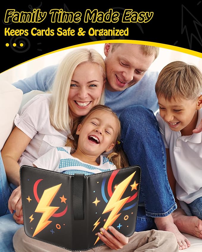 Trading Card Binder, 9-Pocket, Holds 1080 Cards, 120 Pages Side-Loading Card Album, PU Leather, Acid-Free Archival Sleeves, Durable Organizer for MTG, TCG & Sports Cards, Gift for Kids, Boys and Girls