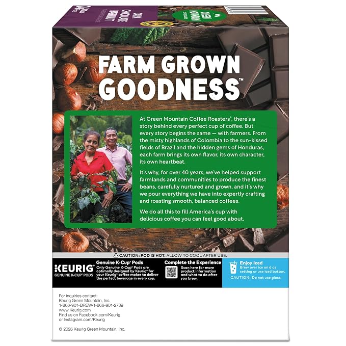 Green Mountain Coffee Roasters Dark Chocolate Hazelnut Coffee, Keurig Single Serve K-Cup Pods, 96 Count