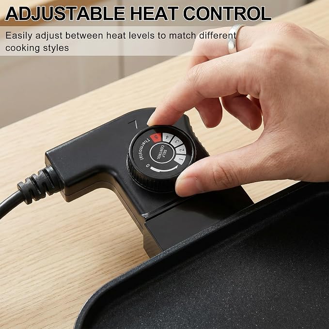 Electric Hot Pot and Grill Combo, Korean BBQ Indoor Smokeless Grill with Nonstick Surface,Large Tabletop Cooker for Family & Party, Includes Cooking Tool Set (Ladle, Strainer, Tongs, Oil Brush)