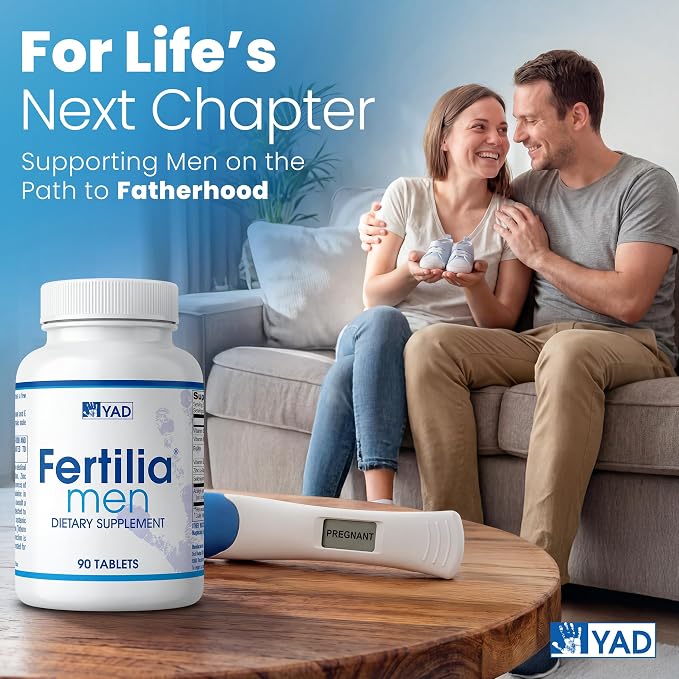 Men – Men’s Fertility Support - Pre-Conception Supplement with L-Carnitine, Zinc & Antioxidants – Non-GMO, Gluten-Free, Dairy-Free - 90 Tablets, 3 Month Supply
