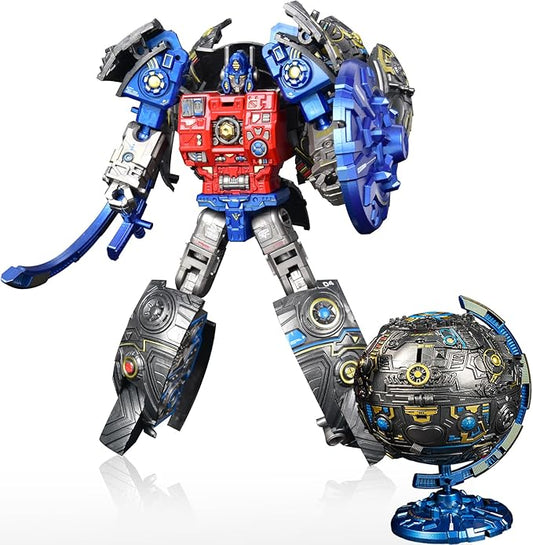 2 in 1 Transforming Toy, New Globe Transform into Robot Toys for Kids Toddler Fun Deformation Robot Action Figure Christmas Birthday Gift Toys for Boys Girls 3-8