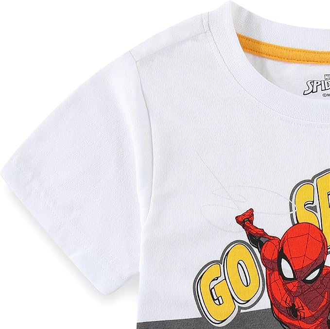 Marvel Spider-Man Boys 2 Piece Short Sleeve T-Shirt and Shorts Set for Toddler and Big Kids