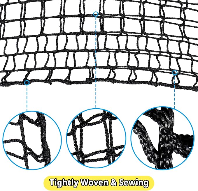Climbing Cargo Net 9.8' x 9.8', Double Layers Playground Safety Net, with Storage Bag Climbing Net for Kids Outdoor Treehouse