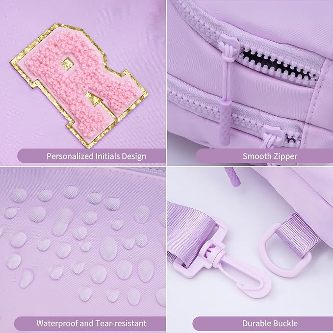 Birthday Gift for 5 6 7 8 9 10 11 12 13 14 15 16 Year Old Girls Fanny Pack Crossbody Bags for Women,Cute Trendy Stuff - Lavender,R