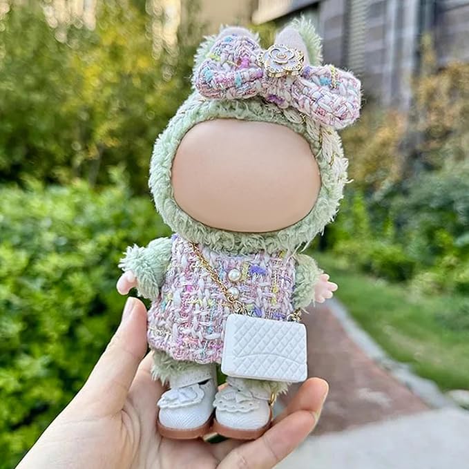 Clothes Fit for 17CM Doll, Fashion Doll Clothes Outfit Set Cute Theme Designer Toys Dress Accessories for Collector Fans Display (Florid Pink)