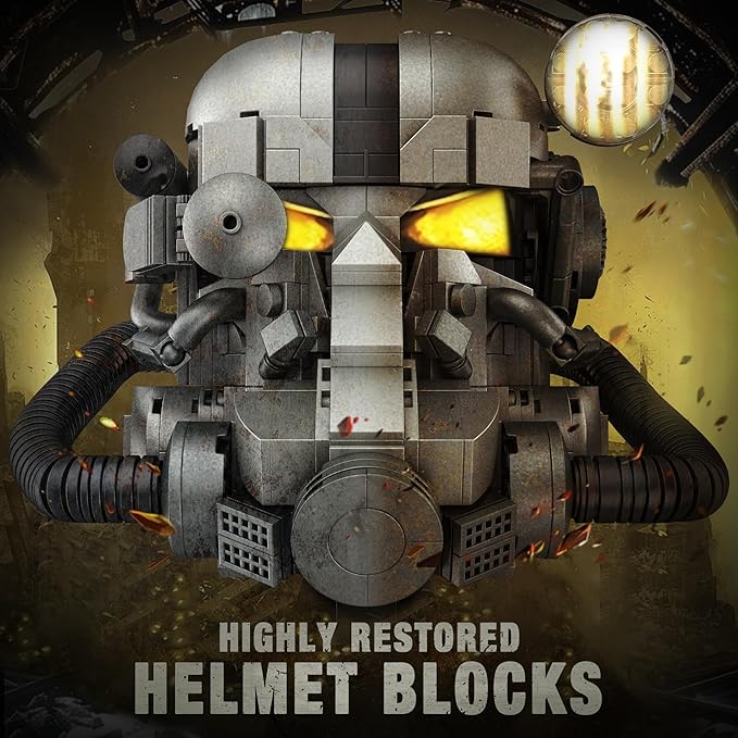 Helmet Building Blocks for Boys Aged 12+, Head Building Block Set Collectibles for Men, Buildable Display Model for Home or Office, Ideas for Boys, Girls and Adults, 1088PCS