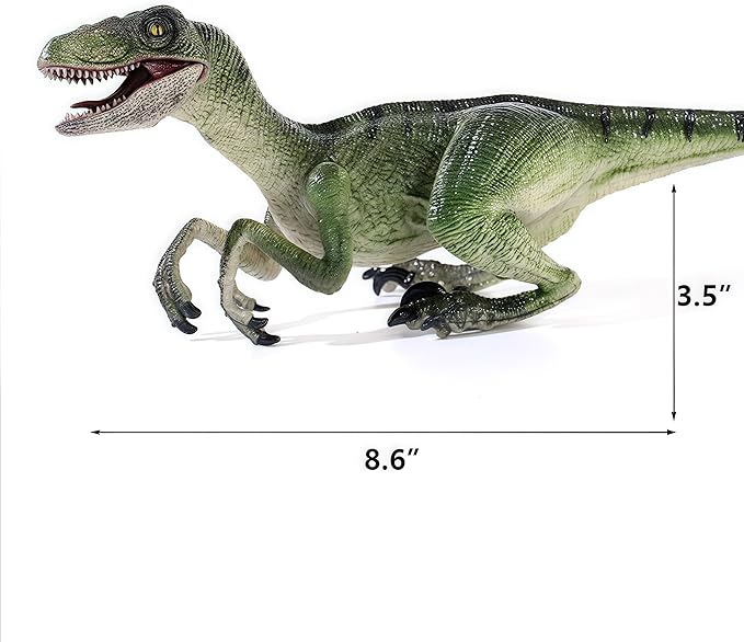 Gemini&Genius Velociraptor Dinosaur Toy for Kids, Realistic Velociraptor Dino, Detail Raptor Action Figure, Gift and Dinos World Collection Toy for Kids