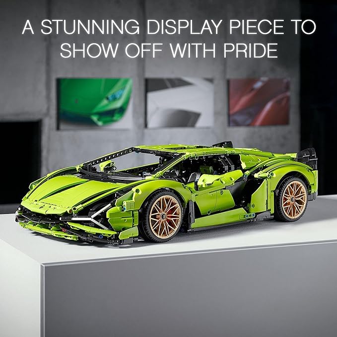 LEGO Technic Lamborghini Sián FKP 37 Building Sets for Adults - Detailed Lamborghini Model Car Kit for Men & Women, Ages 18+ Years - Display in Room as Decor - 42115