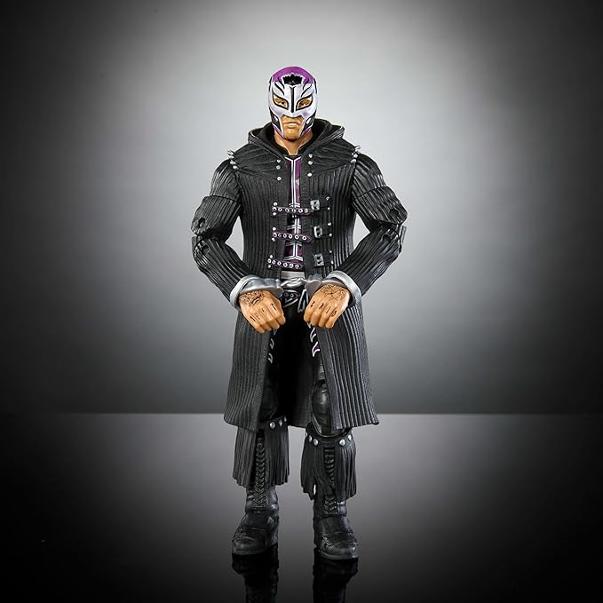 Mattel WWE Ultimate Edition Action Figure & Accessories, 6-inch Dominik Mysterio Collectible Set, Swappable Heads & Hands, 30 Articulation Points