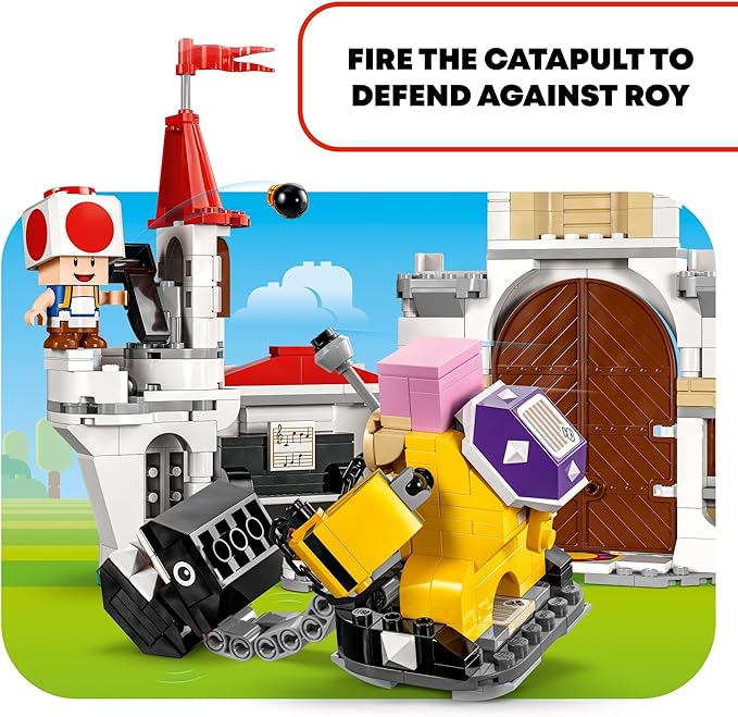 LEGO Super Mario Battle with Roy at Peach’s Castle, Nintendo Character Mario Toy for Kids, Castle Toy & Adventure Set, Super Mario Gift for Girls, Boys & Gamers Ages 7 and up, 71435