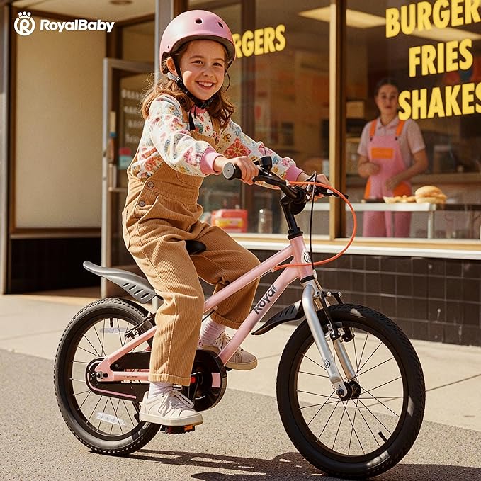 RoyalBaby EZ Fride Kids Bike 16 18 20 Inch, Lightweight Aluminum 2-in-1 Balance to Pedal Bike with One-Key Switch for Boys Girls Ages 4+