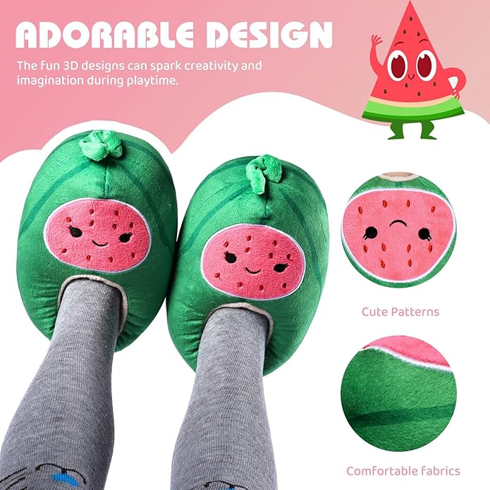 IceUnicorn Toddler Slippers Kids Cute Funny Animal House Shoes Girls Boys Christmas Fluffy Bedroom Indoor Slipper, Cat, Bunny, Unicorn, Axolotl, Fox