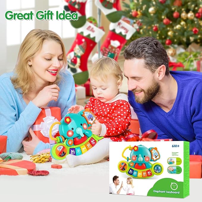 Baby Piano Toy 6 to 12 Months Light Up Music Baby Toys for 0 6 9 12 18 Months Early Learning Educational Piano Keyboard Infant Babies Girl Toy 1 Year Old Boy Girls Gift
