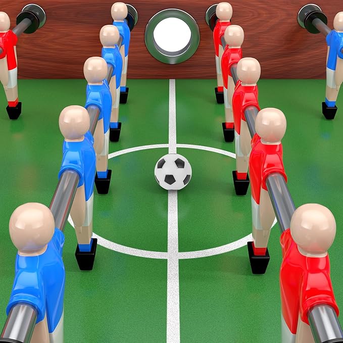 6 Pack Foosball Table Replacement, 1.42 Inch/36mm Black and White Table Soccer Balls for Foosball Accessory Replacements Football Themed Gifts