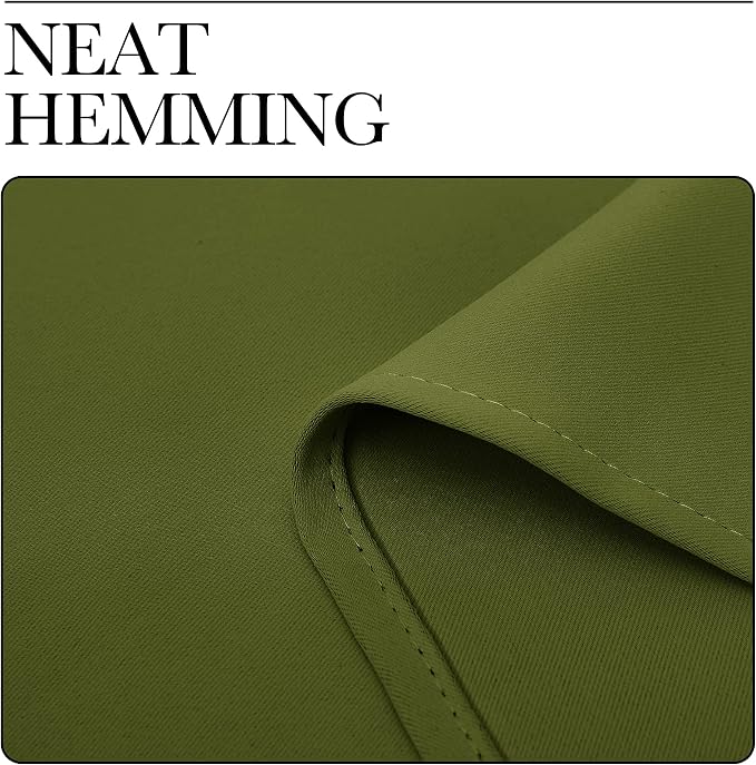 NICETOWN Patio Glass Door Panels - Blackout Curtains for Bedroom/Living Room, Privacy Panel Drapes for Christmas and Guest Room (Olive Green, 42 inches Wide x 95 inches Long, 1 Pair)