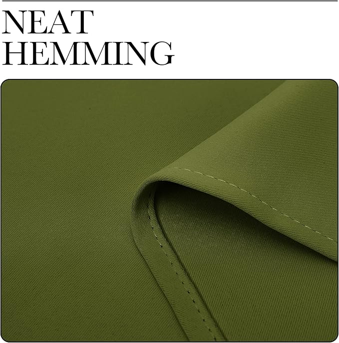NICETOWN 2 Panels Blackout Curtains, Rod Pocket Thermal Insulated Drapes for Kitchen, Heavy Duty Small Window Treatment for Dorm Room, Studio Apartment, Basement (Olive Green, W42 x L30)