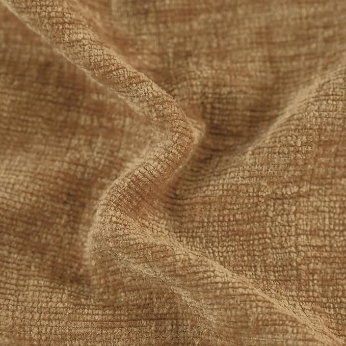 CaliTime Decorative Couch Throw Pillow Covers 20 X 12 Inches Apricot Brown | Pack of 2, Cozy Chenille Cushion Cases for Sofa Bed Living Room Farmhouse Home
