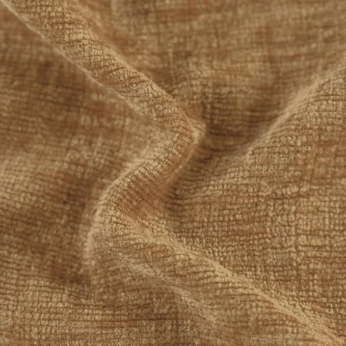 CaliTime Decorative Couch Throw Pillow Covers 18 X 18 Inches Apricot Brown | Pack of 4, Cozy Chenille Cushion Cases for Sofa Bed Living Room Farmhouse Home