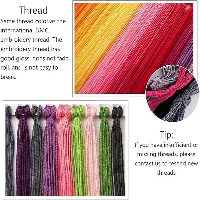 Amcdjkery Mindful Stitching Kit for Women,40x50cm DIY Needlecraft Set with Pre-Printed Fabric,No Counting Needed,Calm & Creative Handmade Gifts Idea for Beginners or Teens,Mountain Canyon Sunrise