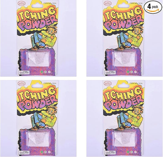 4Pcs Helpful Funny Itching Powder Safe Broken Glass Itching Powder Feminine Powders Ength of Product is 14cm and the Width is 7.5cm Easy to Carry, Feminine Care