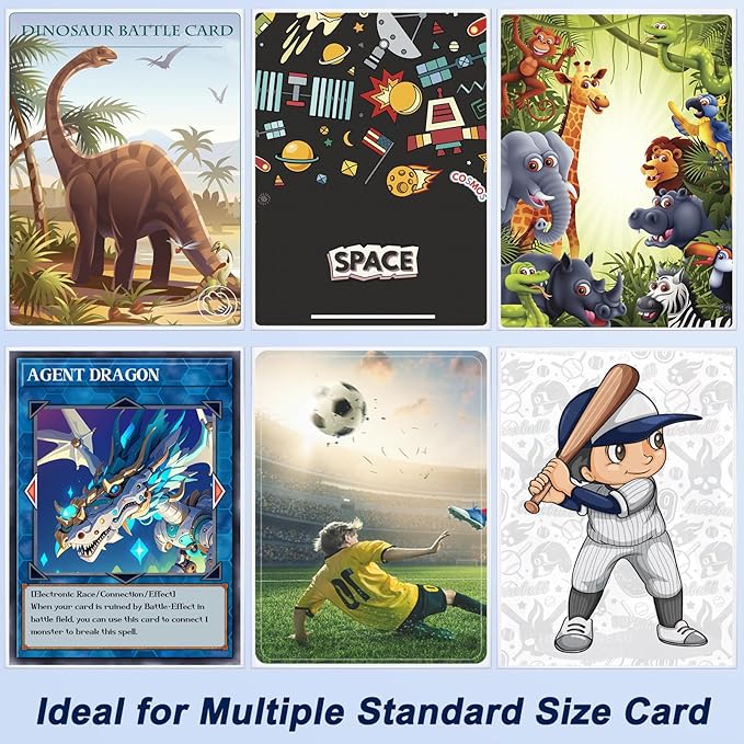 10000 Counts Card Sleeves TopLoaders for Trading Cards, Soft Clear Baseball Card Sleeves Plastic Card Protector for Football Card Sports Cards Game Card Standard Cards