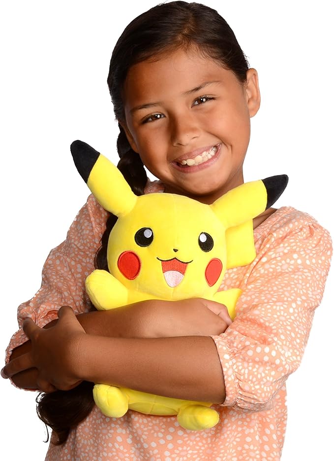 Pokemon 12" Large Pikachu Plush - Officially Licensed - Generation One Figure - Authentic Soft Stuffed Animal Toy - Easter Basket Stuffer Gift for Kids, Boys, Girls - 2+