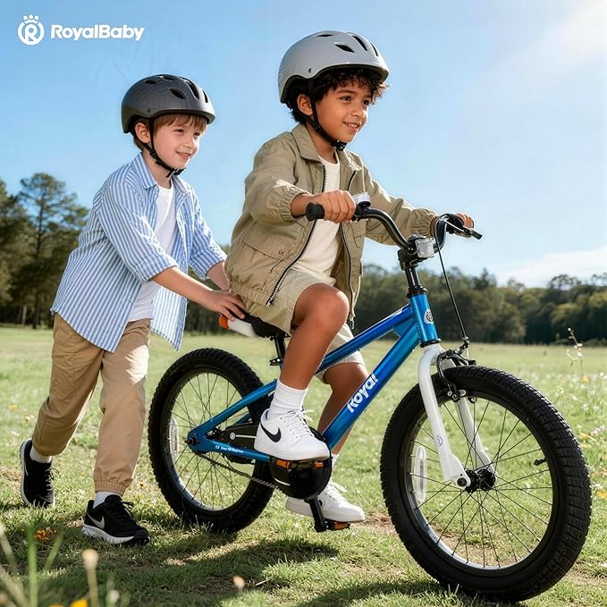 RoyalBaby Kids Bike Freestyle Classic & EZ Balance Pedal Switchable Bicycle, 12 14 16 18 Inch, 3-10 Years Toddler to Big Kids