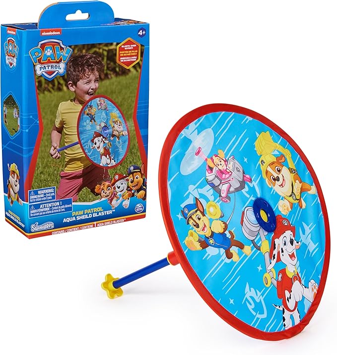 SwimWays Paw Patrol Aqua Shield Blaster, Swimming Pool Accessories & Kids Pool Toys, Paw Patrol Party Supplies & Water Toys for Kids Aged 4 & Up