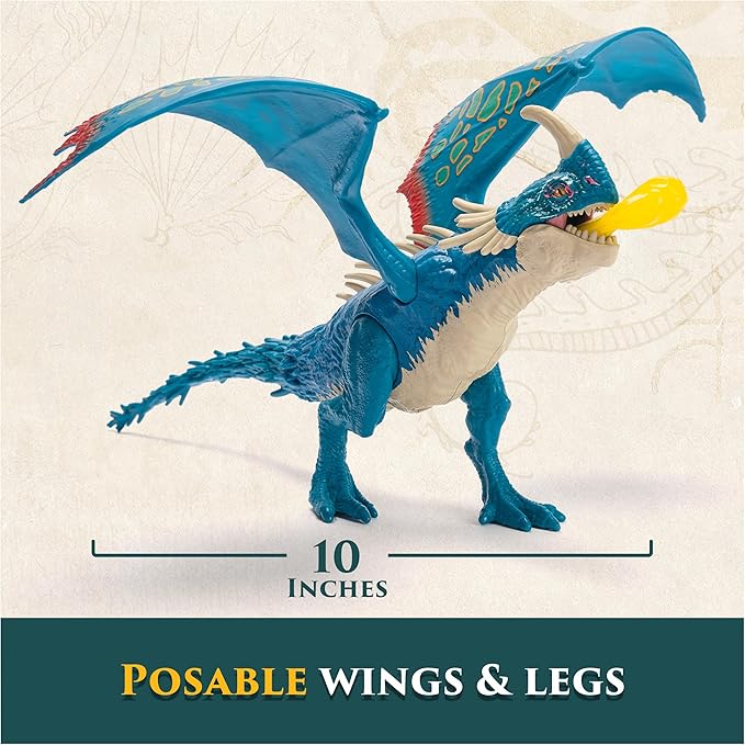 Dreamworks Dragons, Battle Dragons, Fire Blast Deadly Nadder, 10” Action Figure, Kids Toys for Boys & Girls Ages 4 and up