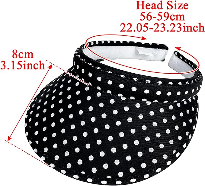 4 Pack Sun Visor Hats Women Men Clip on Cotton Wide Brim Visors Hat Outdoor Sports Golf Beach Travel Tennis Caps