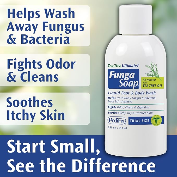 Pedifix FungaSoap Tea Tree Oil Foot & Body Wash, Travel Size, 2 oz