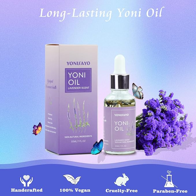 2 Packs Yoni Essential Oil for Women, All Natural Feminine Intimate Deodorant Remove Odor, Ph Balanced, 100% Vaginal Serum Made with Rose Lavender Oils (1 fl oz/30 ml)