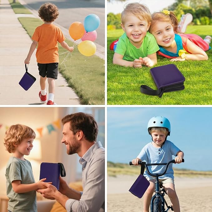 1 Pocket Card Binder–Collectible Trading Card Album, Single Card Holder with 20 Pages, Holds 40 Cards, Side-Loading Mini Binder for TCG, MTG, Sports, Baseball, Football, Small Sports Card Book,Purple