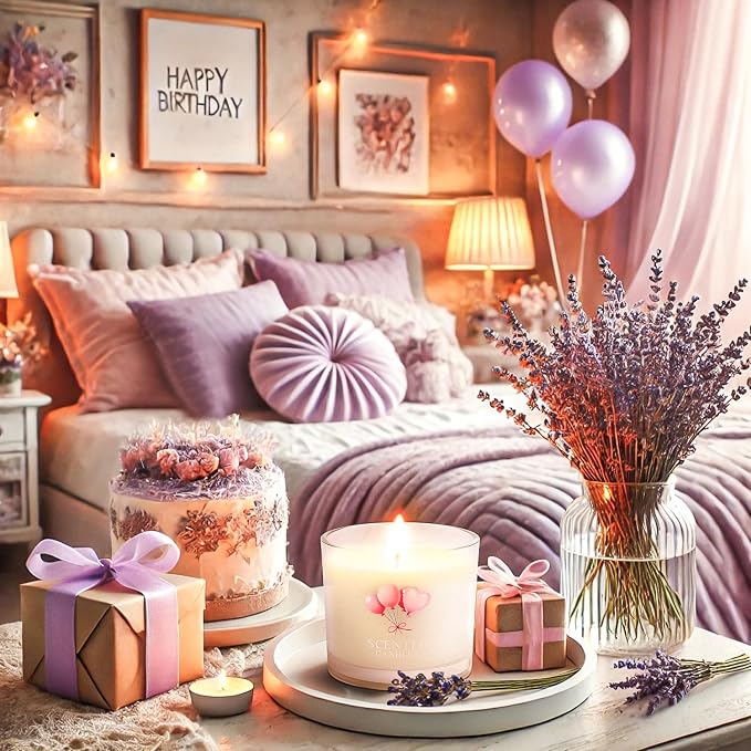 CHILLFLAME 21st Birthday Gifts for Girls, Birthday Candle Gift Set for Her, 6 Scented Votive Candles, Candles Gifts for Women/Men (6 Color, 14 oz)