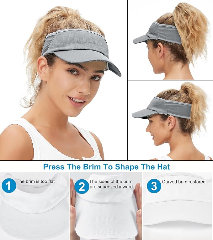 Sun Visor Hats Lightweight Stretchy for Running Tennis Golf | Portable,Mesh breathable,Quick-dry,Cooling Visor Hat,Stretch Fit,For Outdoor Sport Pickleball,Beach Volleyball